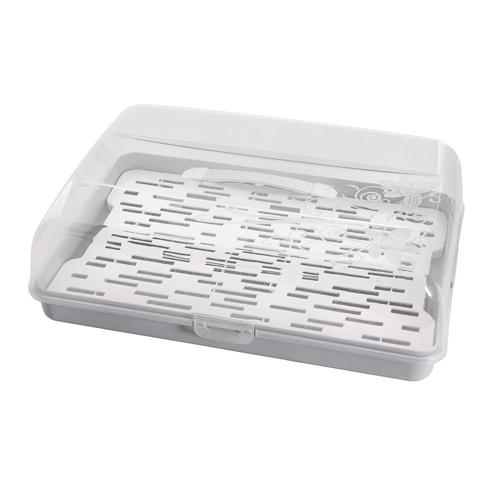 Rectangular Cake Carrier with Handle and Lid - Image 3