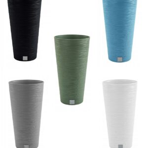 Round Furu Style Tall Planter with Insert