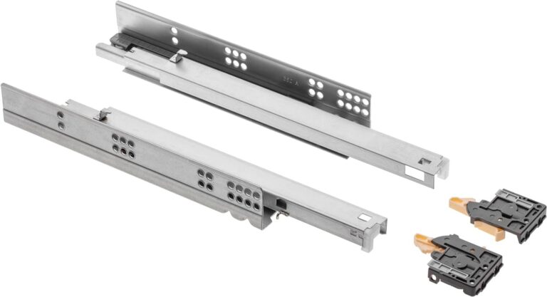 Pair of concealed undermount drawer runners with two fixing clutches