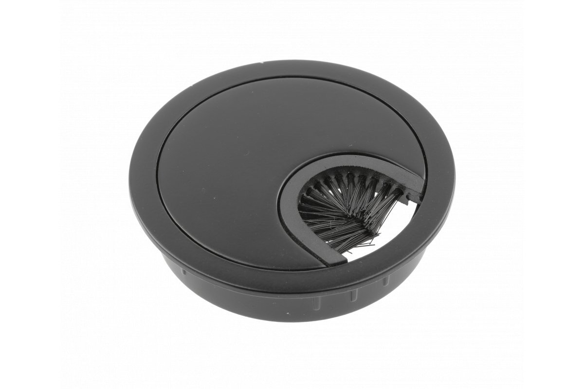 Round Cable Grommet with Lid and Brush Insert - Image 7
