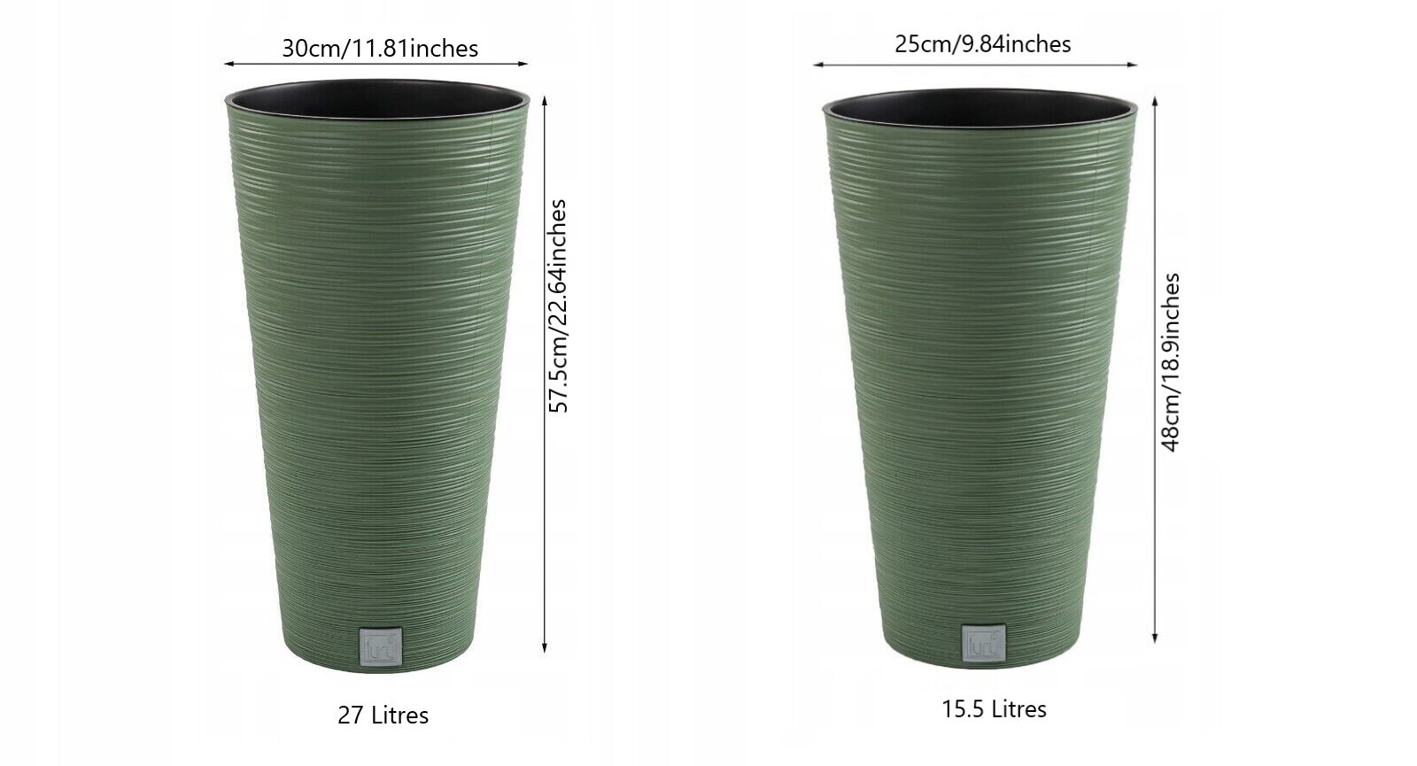 Round Tall Planter with Insert - Image 5
