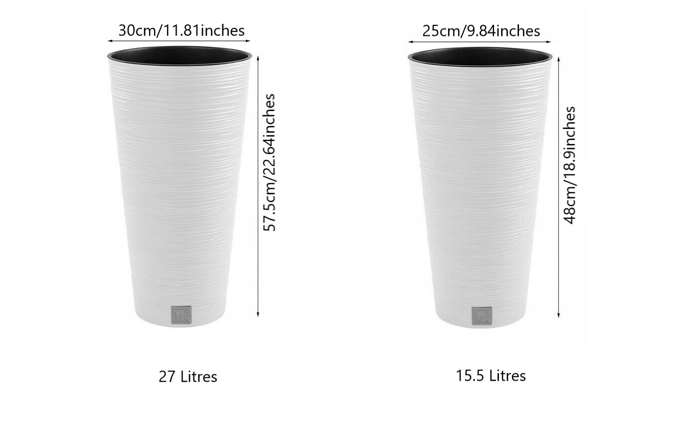 Round Tall Planter with Insert - Image 2