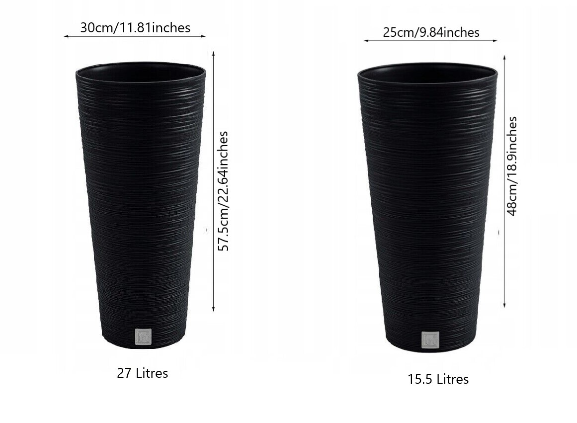 Round Tall Planter with Insert - Image 3