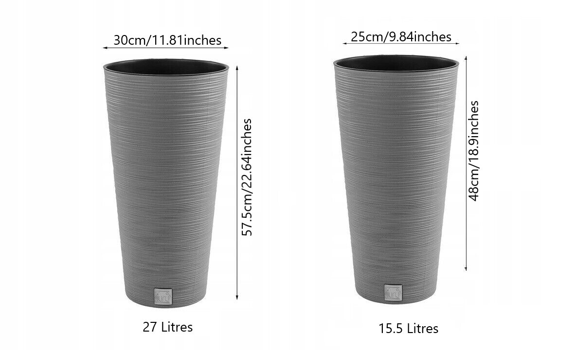 Round Tall Planter with Insert - Image 6
