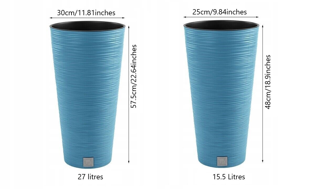 Round Tall Planter with Insert - Image 4