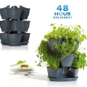 Vertical Hanging Herb & Strawberry Planter with Chain