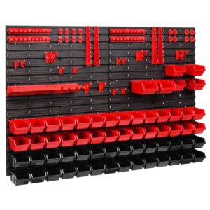 Tool Pegboard Wall Mount with Bins 103 Piece
