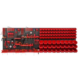 Tool Pegboard Wall Storage Kit with Bins 145pc