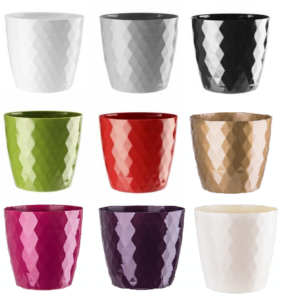 Round Waste Paper Bin with Chrome Rim