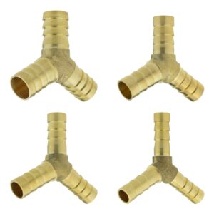 Brass Y Hose Tail Barbed Splitter Connector